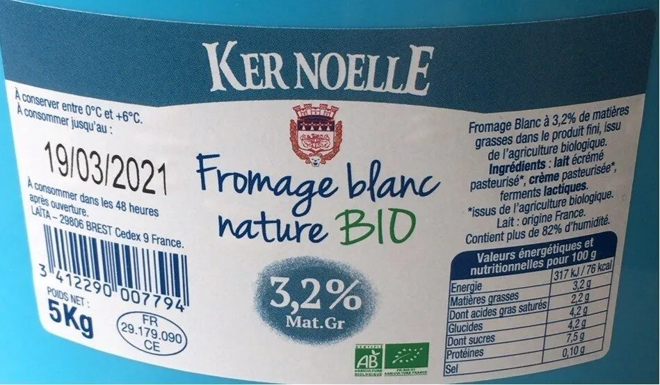 Fromage blanc Bio