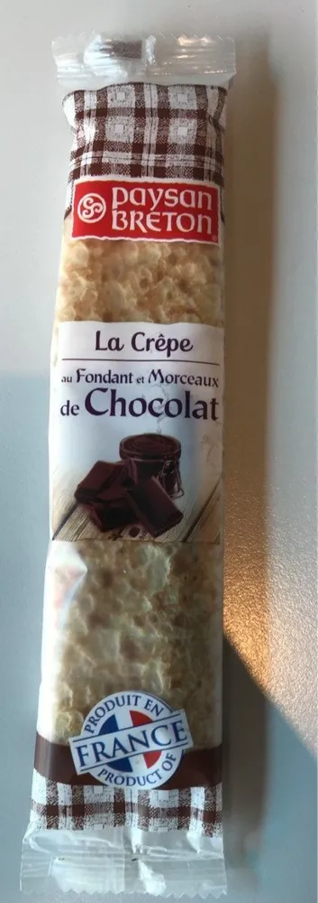 Crêpe au fondant et morceaux de chocolat