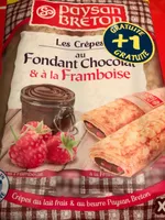 Les crepes au fondant chocolat & a la framboise