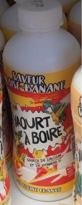 Yaourt a boire fraise banane