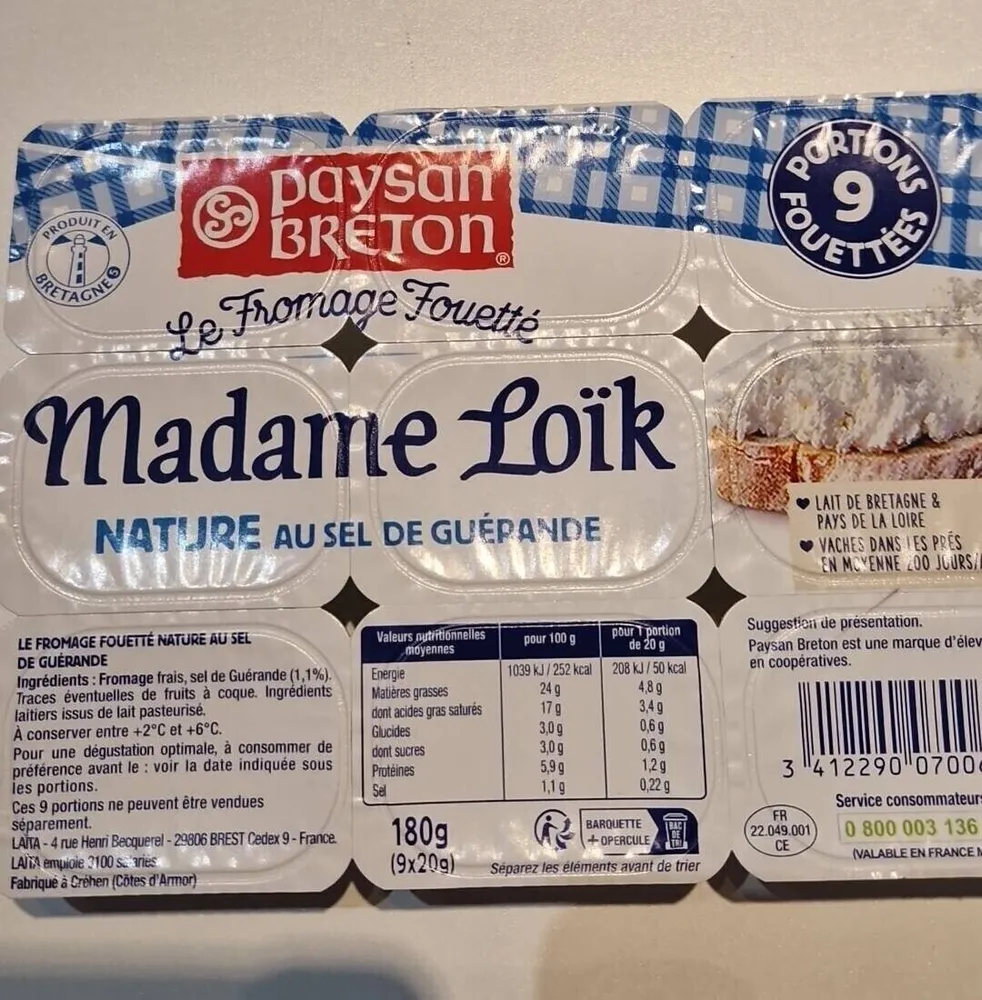 Madame Loïk le fromage fouetté