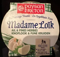 Paysan Breton - Le Fromage Fouetté Madame Loïk - Ail et fines herbes de nos régions françaises