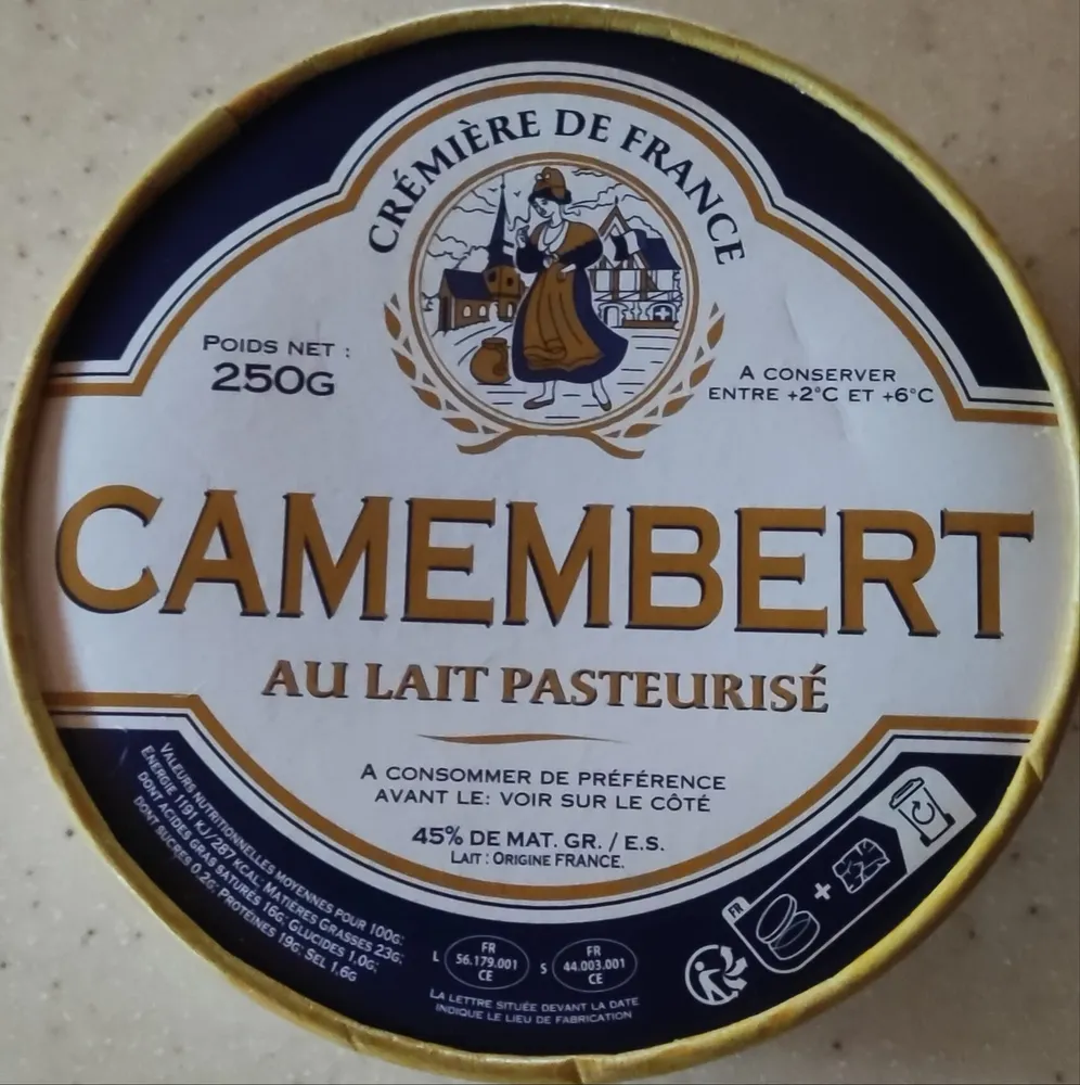 Camembert au Lait Pasteurisé (23 % MG)