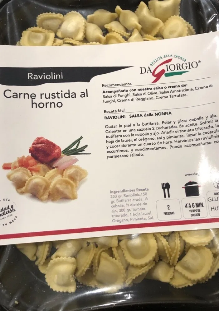 Raviolini carne rustida