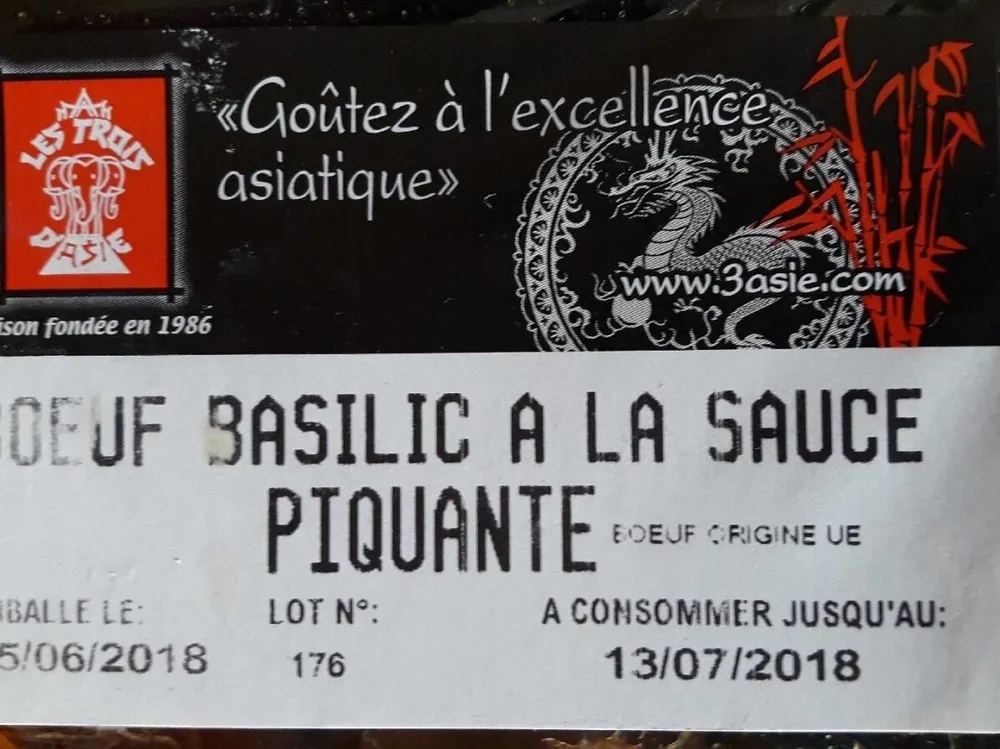 Boeuf basilic à la sauce piquante