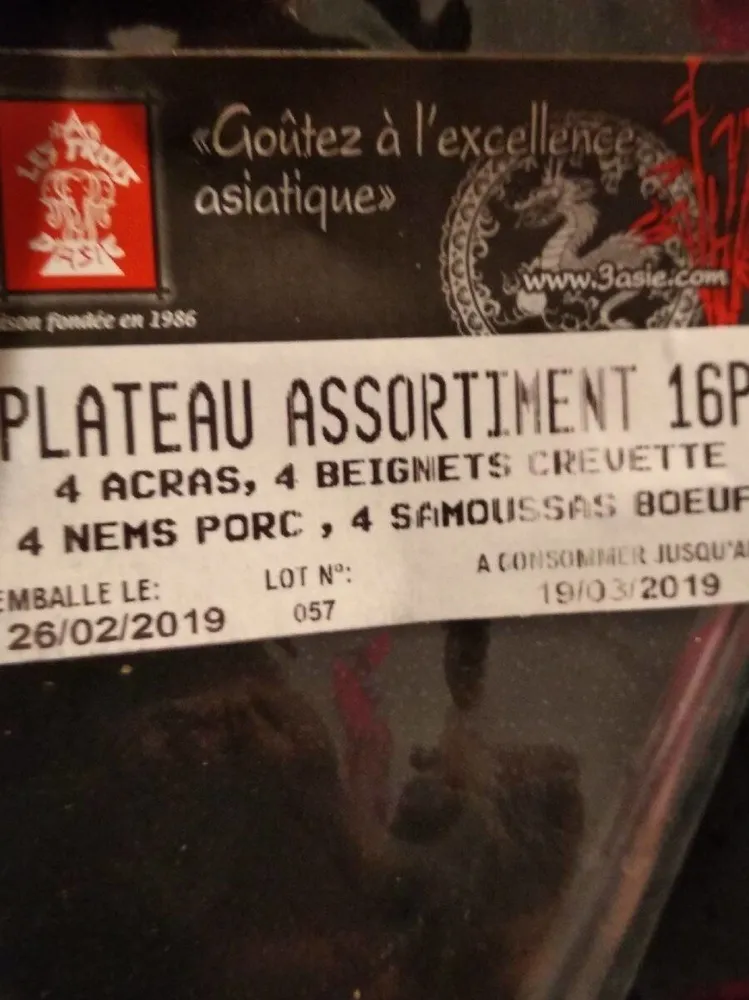 Plateau assortiment 16P