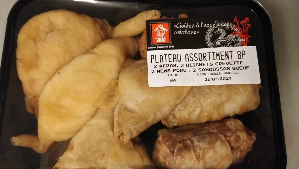 Plateau assortiment 8 pièces