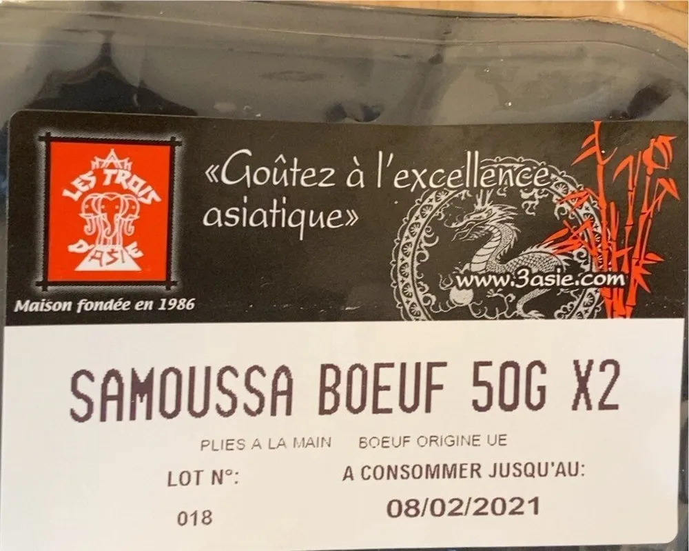 Samoussa boeuf 50gx2