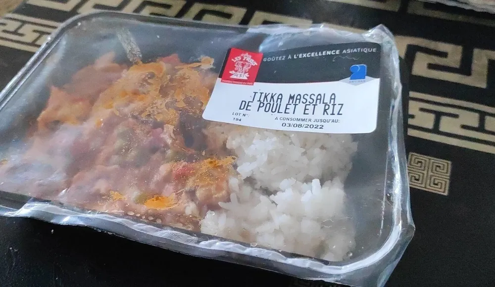 TIKKA MASSALA DE POULET ET RIZ