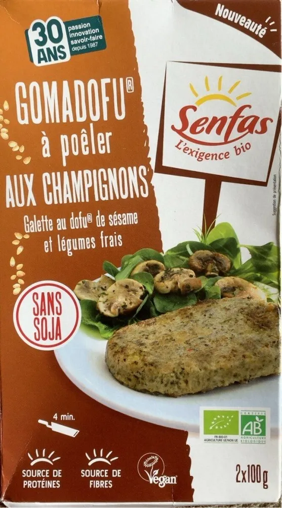 Gomadofu à poeler aux champignons