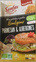 Galettes à poêler Boulgour parmesans et aubergines