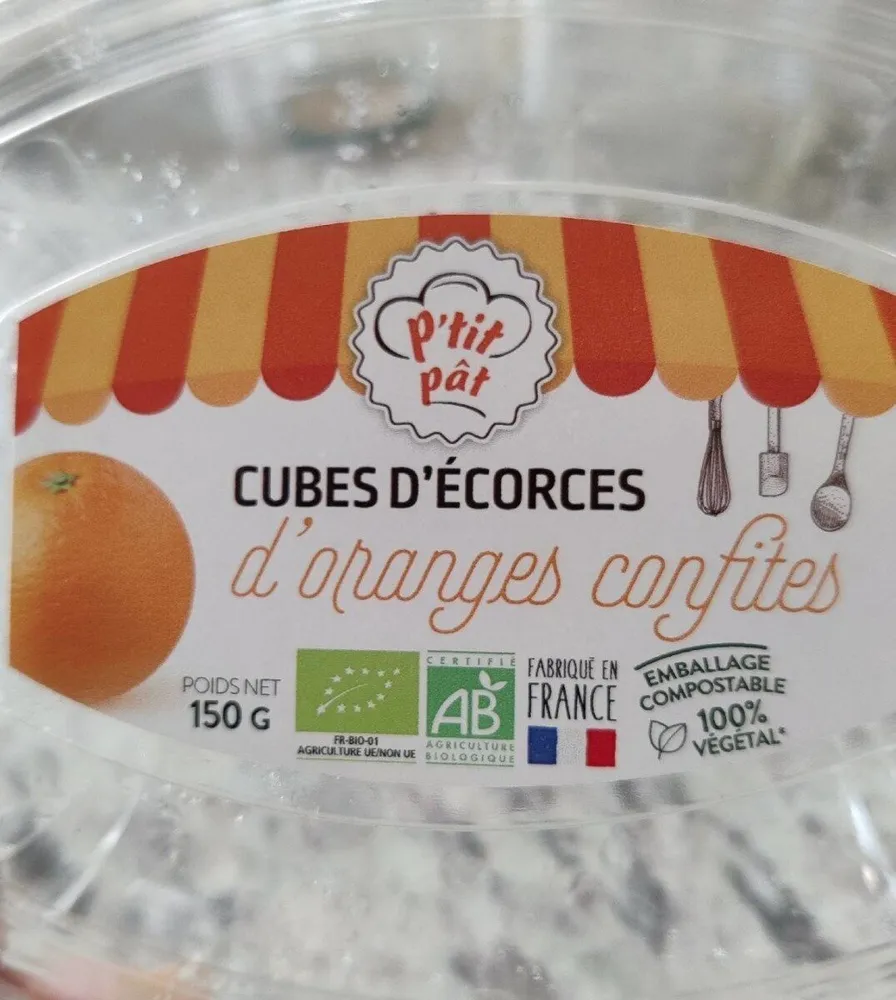Cubes d'écorces d'oranges confites