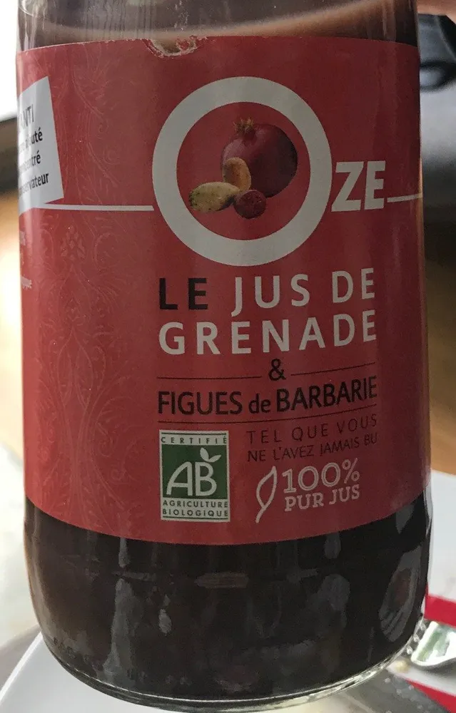 Le jus de grenade et figue de barbarie