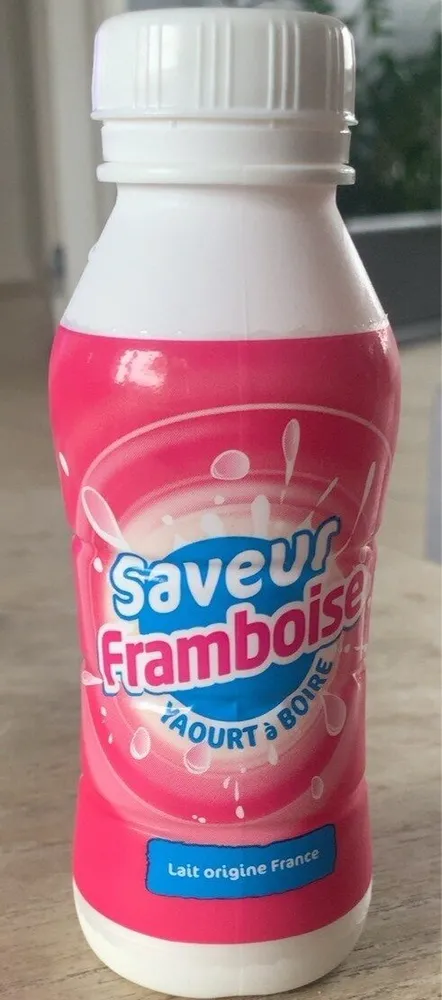 Yaourt a boire sucre aromatise saveur framboise