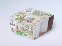 Faisselle bio, fromage blanc au lait pasteurise, les 4 pots de