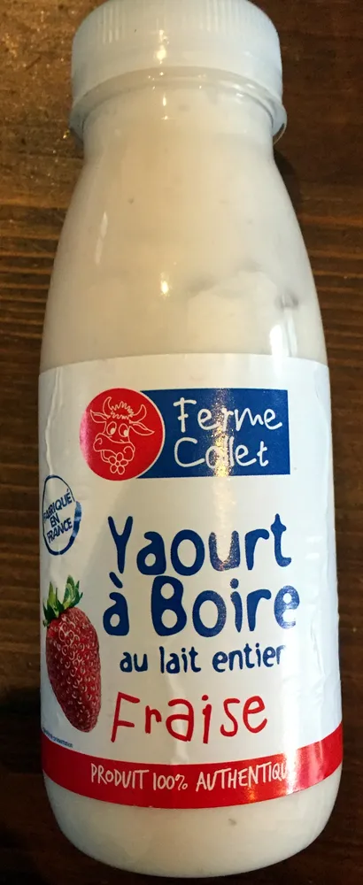yaourt à boire au lait entier fraise