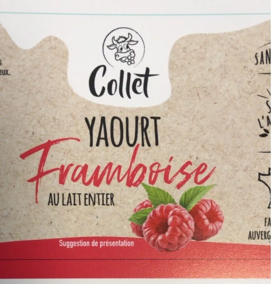 Yaourt sur lit de framboise