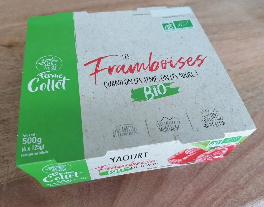 Yaourt bio framboise