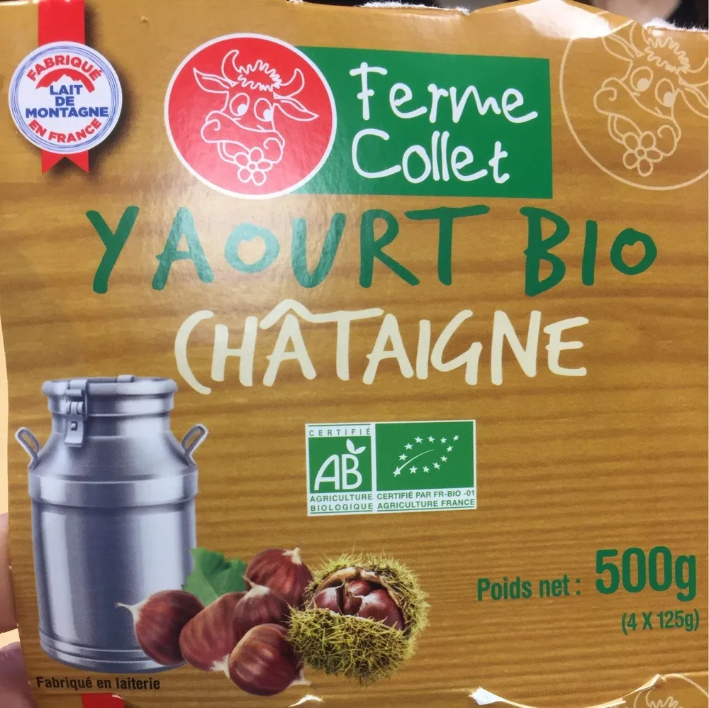 Yaourt bio. Chataigne