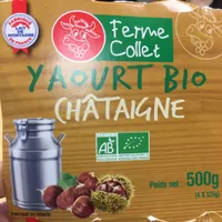 Yaourt bio. Chataigne