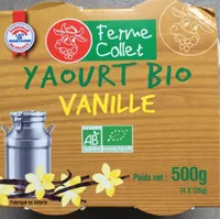 Yaourt bio vanille