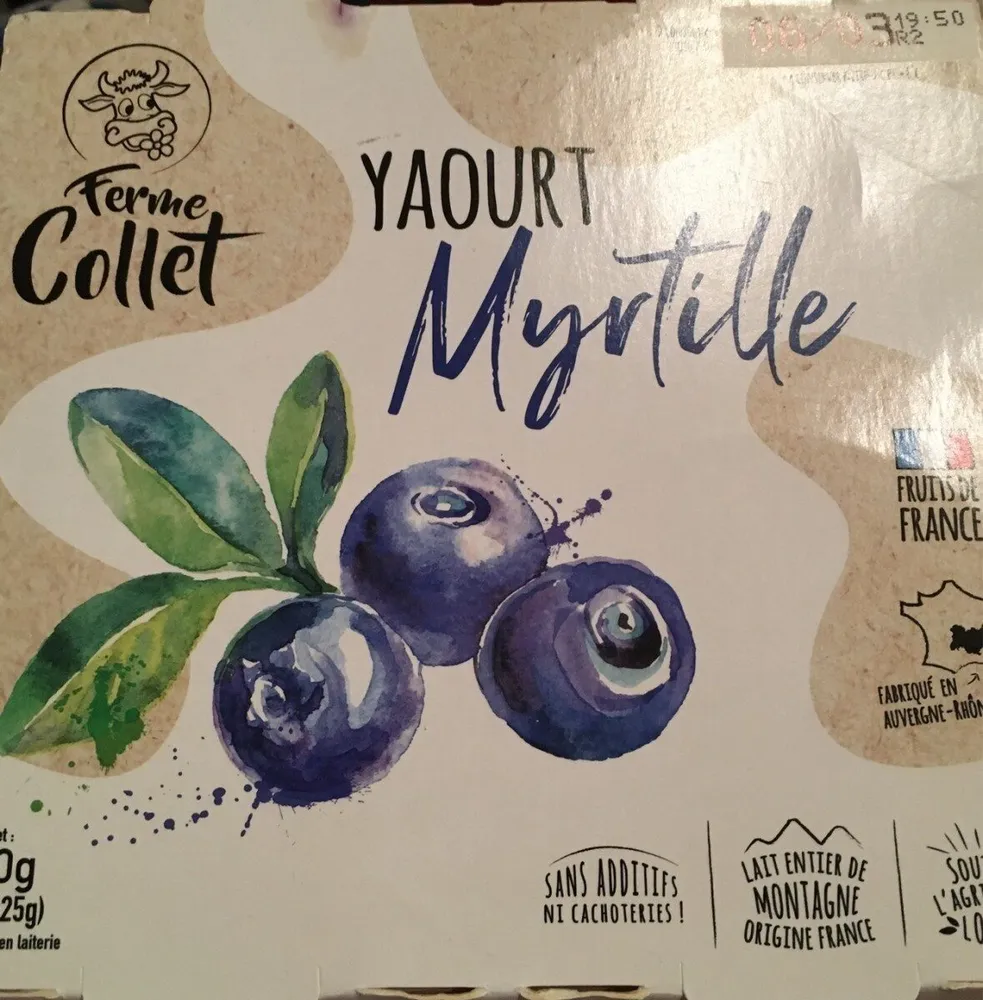 Yaourt  Myrtille