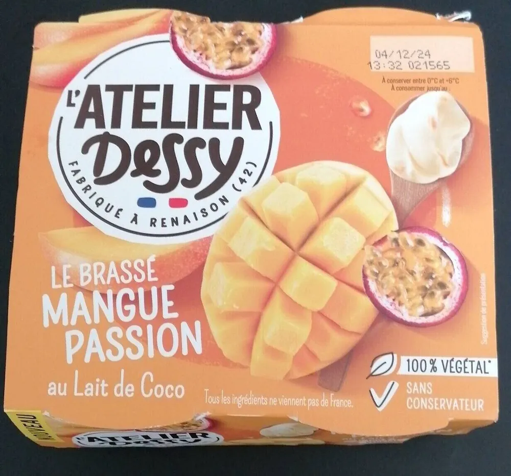 Le brassé mangue passion au lait de coco