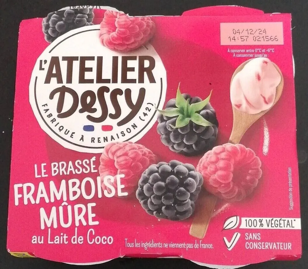 Le brassé framboise mûre au lait de coco