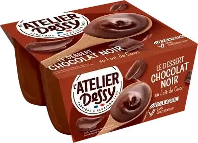 Le dessert chocolat noir au lait de coco