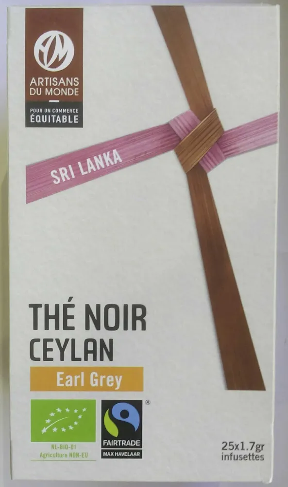 Thé noir ceylan Earl Grey