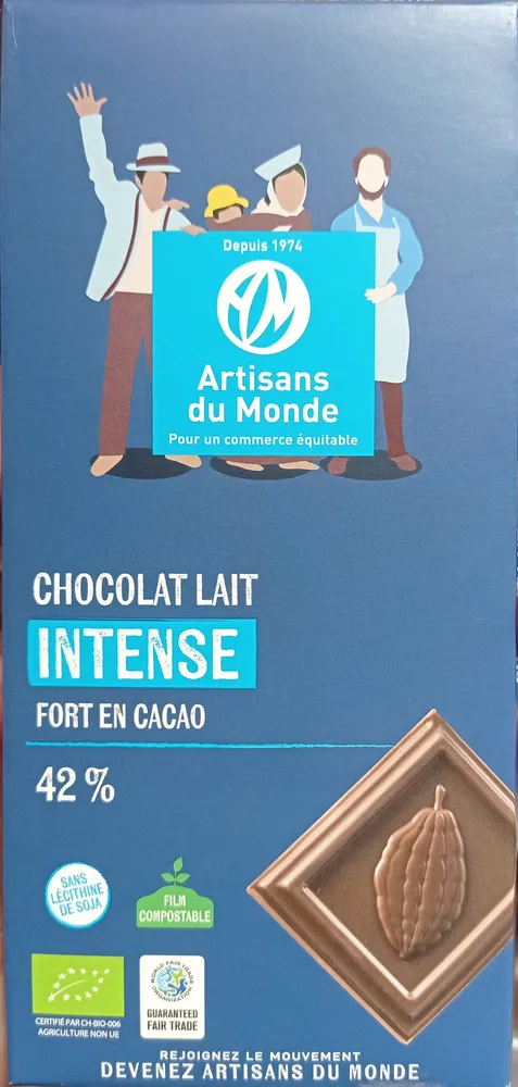 Chocolat lait intense 42%