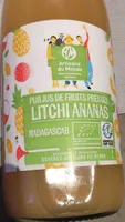 Pur jus de fruit presses litchi ananas