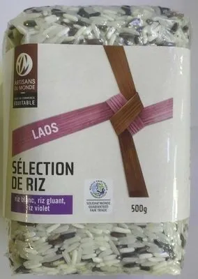 Sélection de riz riz blanc, riz gluant, riz violet