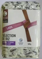 Sélection de riz riz blanc, riz gluant, riz violet