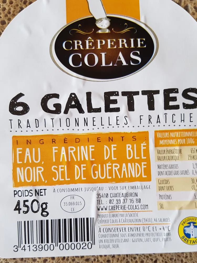 Galettes Colasx6, 450g