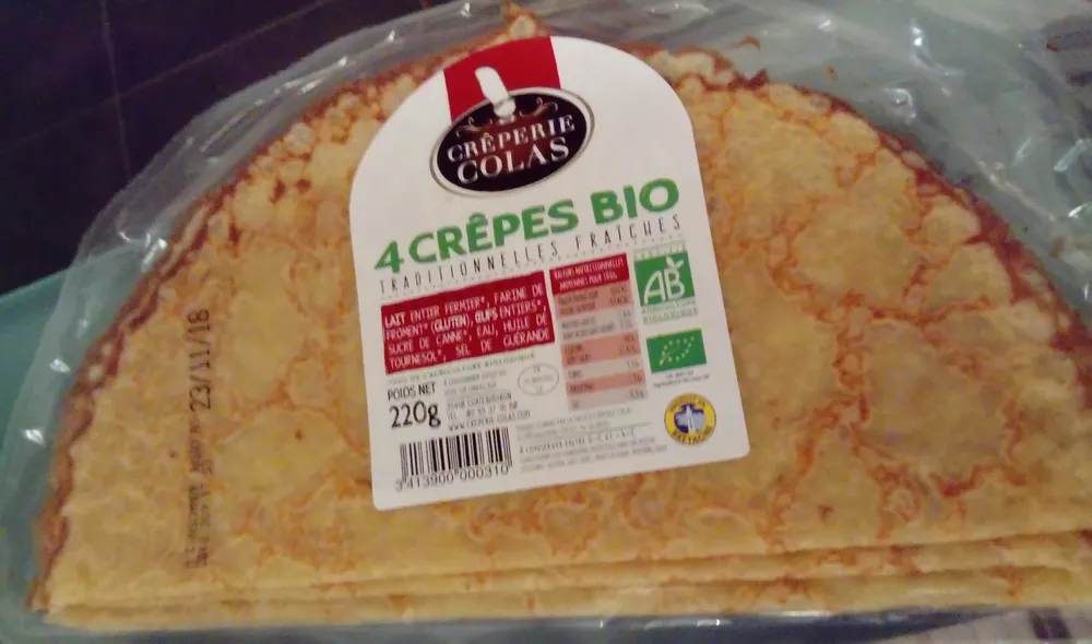 4 Crêpes Bio de Froment