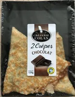 2 crêpes fourrées au chocolat
