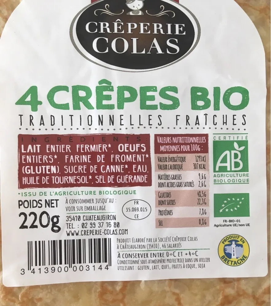 4 crêpes bio