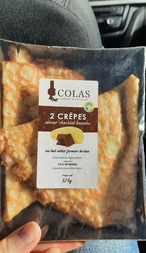 2 crêpes saveur chocolat banane