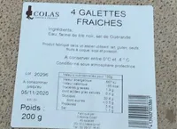 Galettes fraiches