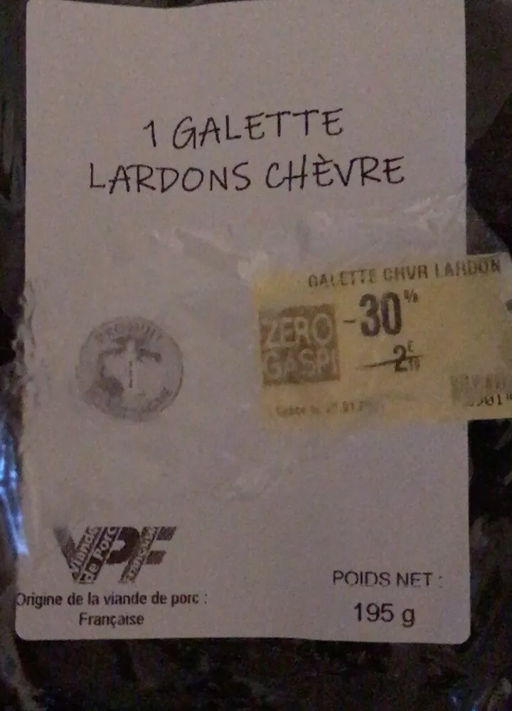 Galette lardons chèvre