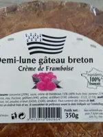 Demi-lunes gâteau breton crème framboise