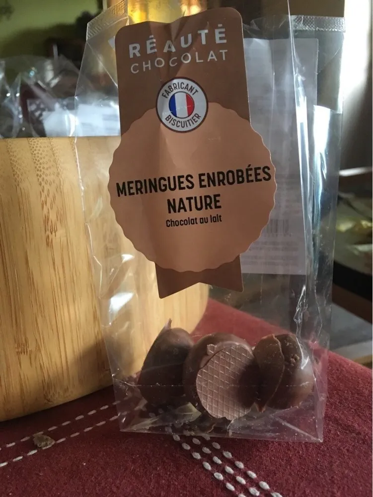 Meringues enrobées nature - chocolat au lait