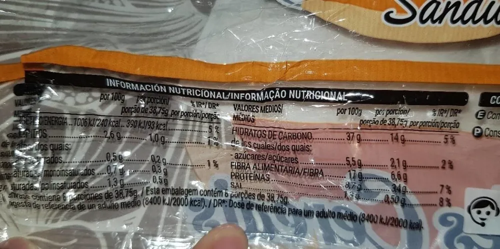 Sandwich cereales