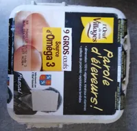 9 gros œufs source d'oméga 3