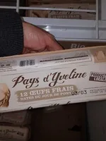 Oeufs de poule élevée pays d'Yvelines plein air calibre moyen