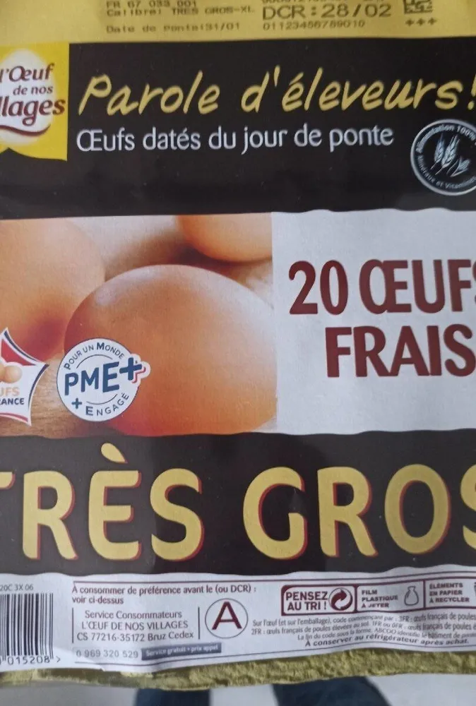 Œufs frais