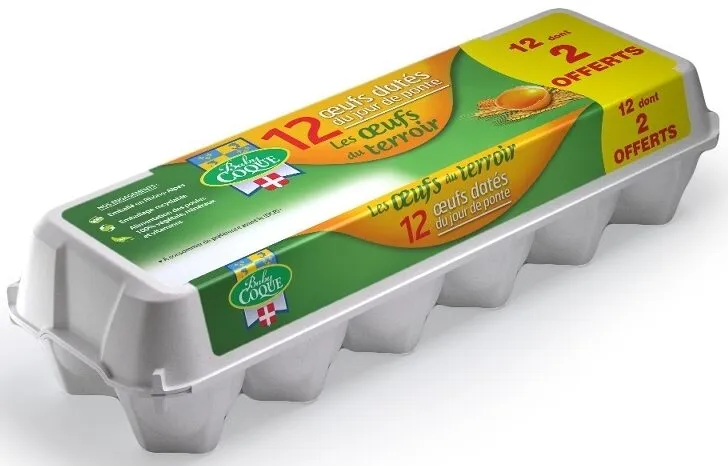 12 dont 2 œufs offerts Baby Coque datés du jour de ponte