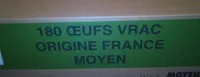 180 œuf vrac origine France moyen