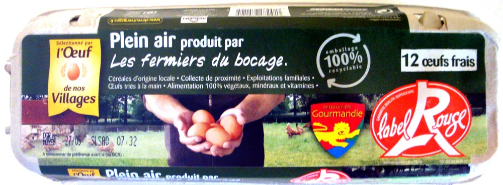 12 oeufs frais